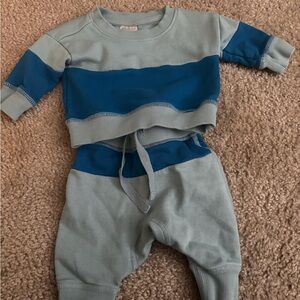 Blue and Gray Baby Outfit Set